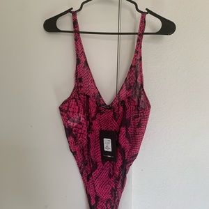 Snake print body suit